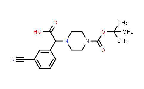 2-(3-Cyanophenyl)-2-[4-[(2-methylpropan-2-YL)oxycarbonyl]piperazin-1-YL]acetic acid