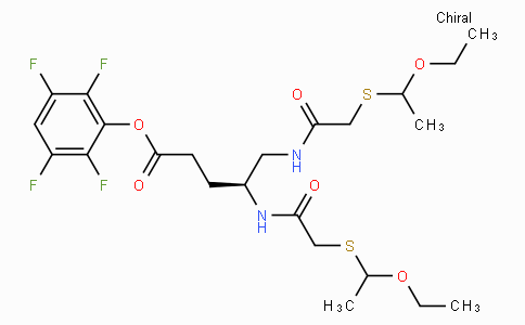 (4S)-4,5-Bis-[2-((RS)-1-ethoxy-ethylsulfanyl)-acetamido]-pentanoic acid-2,3,5,6-tetrafluoro-phenyl ester