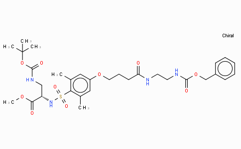 [2,6-Dimethyl-4-(3-[2-(Z-amino)-ethylcarbamoyl]-propoxy)-benzenesulfonyl]-Dap(Boc)-OMe