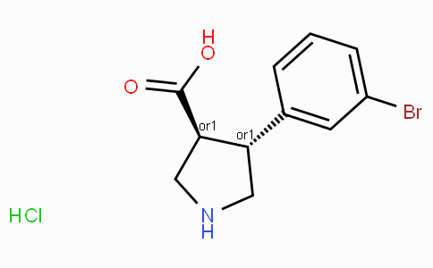 (+/-)-trans-4-(3-bromo-phenyl)-pyrrolidine-3-carboxylic acid-HCl