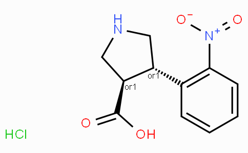 (+/-)-trans-4-(2-nitro-phenyl)-pyrrolidine-3-carboxylic acid-HCl