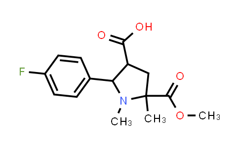 2-(4-Fluorophenyl)-5-(methoxycarbonyl)-1,5-dimethylpyrrolidine-3-carboxylic acid