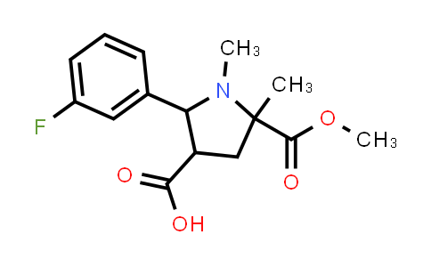 2-(3-Fluorophenyl)-5-(methoxycarbonyl)-1,5-dimethylpyrrolidine-3-carboxylic acid