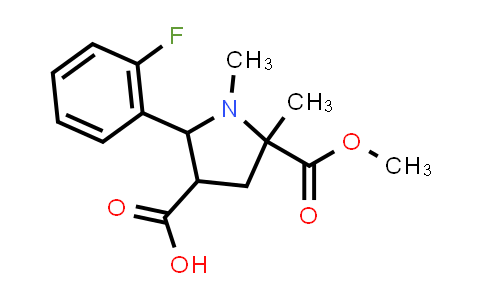 2-(2-Fluorophenyl)-5-(methoxycarbonyl)-1,5-dimethylpyrrolidine-3-carboxylic acid