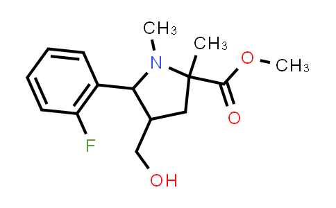 Methyl 5-(2-fluorophenyl)-4-(hydroxymethyl)-1,2-dimethylpyrrolidine-2-carboxylate