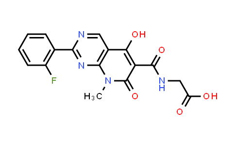 2-(2-(2-Fluorophenyl)-5-hydroxy-8-methyl-7-oxo-7,8-dihydropyrido[2,3-d]pyrimidine-6-carboxamido)acetic acid