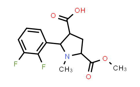 2-(2,3-Difluorophenyl)-5-(methoxycarbonyl)-1-methylpyrrolidine-3-carboxylic acid