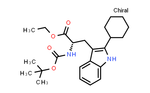 (S)-Ethyl 2-((tert-butoxycarbonyl)amino)-3-(2-cyclohexyl-1H-indol-3-yl)propanoate