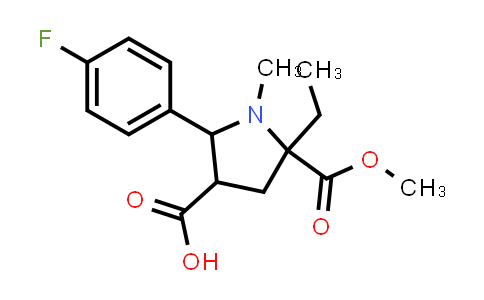 5-Ethyl-2-(4-fluorophenyl)-5-(methoxycarbonyl)-1-methylpyrrolidine-3-carboxylic acid