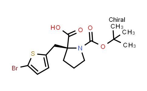 (S)-2-((5-Bromothiophen-2-yl)methyl)-1-(tert-butoxycarbonyl)pyrrolidine-2-carboxylic acid