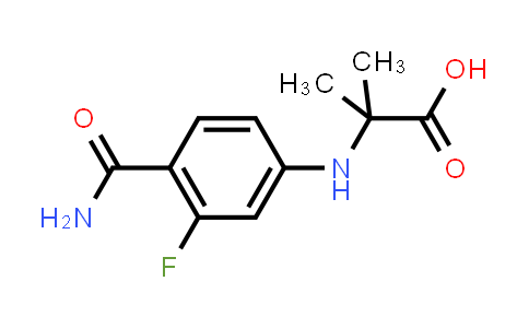 2-((4-Carbamoyl-3-fluorophenyl)amino)-2-methylpropanoic acid