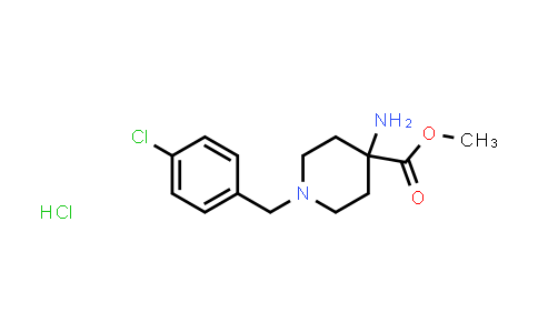 Methyl 4-amino-1-(4-chlorobenzyl)piperidine-4-carboxylate hydrochloride