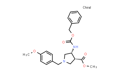 (3R,4R)-Methyl 4-(((benzyloxy)carbonyl)amino)-1-(4-methoxybenzyl)pyrrolidine-3-carboxylate