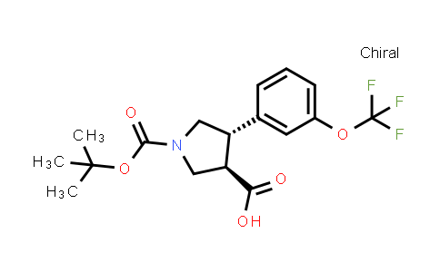 (3R,4S)-rel-1-(tert-Butoxycarbonyl)-4-(3-(trifluoromethoxy)phenyl)pyrrolidine-3-carboxylic acid
