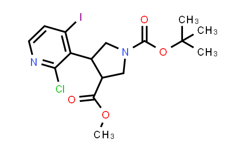 1-tert-Butyl 3-methyl 4-(2-chloro-4-iodopyridin-3-yl)pyrrolidine-1,3-dicarboxylate