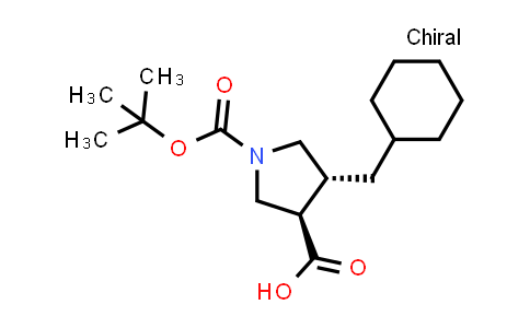 (3R,4R)-1-(tert-Butoxycarbonyl)-4-(cyclohexylmethyl)pyrrolidine-3-carboxylic acid