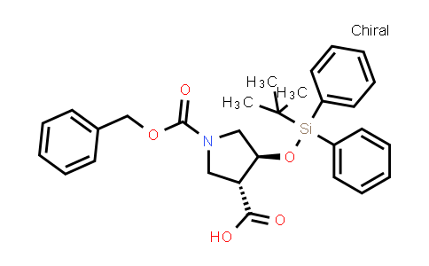 trans-1-((Benzyloxy)carbonyl)-4-((tert-butyldiphenylsilyl)oxy)pyrrolidine-3-carboxylic acid
