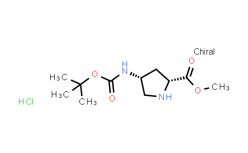(2R,4R)-Methyl 4-((tert-butoxycarbonyl)amino)pyrrolidine-2-carboxylate hydrochloride