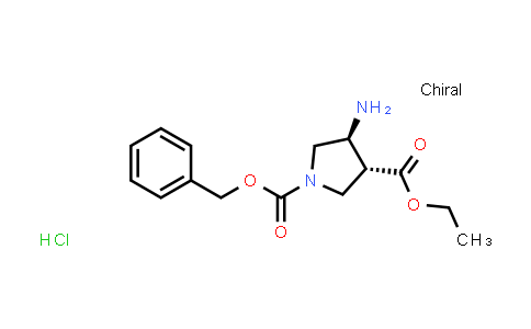 trans-1-benzyl 3-ethyl 4-aminopyrrolidine-1,3-dicarboxylate hydrochloride