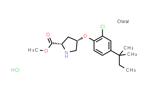 (2S,4S)-Methyl 4-(2-chloro-4-(tert-pentyl)phenoxy)pyrrolidine-2-carboxylate hydrochloride