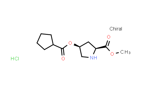 (2S,4S)-Methyl 4-((cyclopentanecarbonyl)oxy)pyrrolidine-2-carboxylate hydrochloride