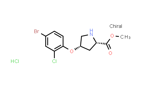 (2S,4S)-Methyl 4-(4-bromo-2-chlorophenoxy)pyrrolidine-2-carboxylate hydrochloride