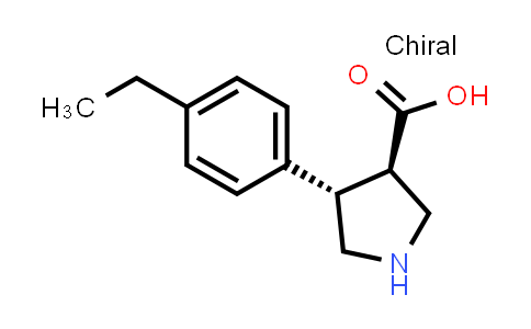 (3R,4S)-rel-4-(4-Ethylphenyl)pyrrolidine-3-carboxylic acid