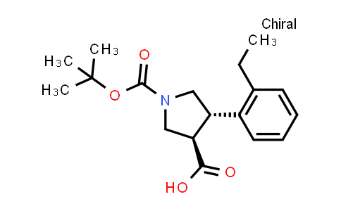 (3R,4S)-rel-1-(tert-Butoxycarbonyl)-4-(2-ethylphenyl)pyrrolidine-3-carboxylic acid