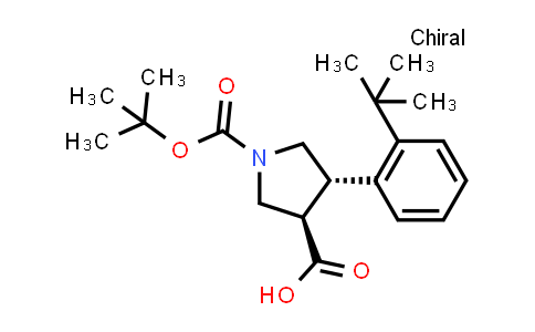 (3R,4S)-rel-1-(tert-Butoxycarbonyl)-4-(2-(tert-butyl)phenyl)pyrrolidine-3-carboxylic acid