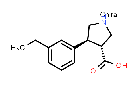 (3R,4S)-rel-4-(3-Ethylphenyl)pyrrolidine-3-carboxylic acid