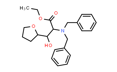 Ethyl 2-(dibenzylamino)-3-hydroxy-3-(tetrahydrofuran-2-yl)propanoate