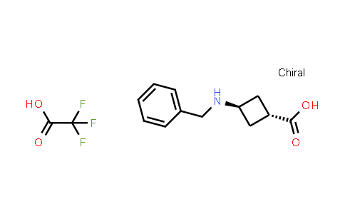 trans-3-(Benzylamino)cyclobutanecarboxylic acid compound with 2,2,2-trifluoroacetic acid (1:1)
