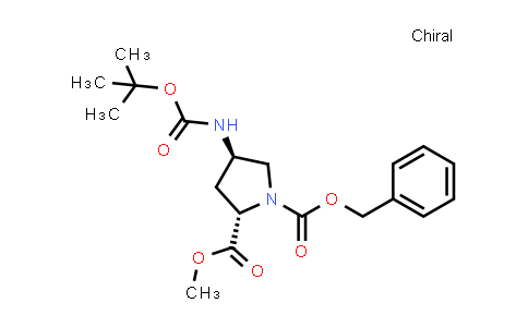 (2S,4R)-1-Benzyl 2-methyl 4-((tert-butoxycarbonyl)amino)pyrrolidine-1,2-dicarboxylate