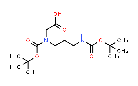 2-((tert-Butoxycarbonyl)(3-((tert-butoxycarbonyl)amino)propyl)amino)acetic acid