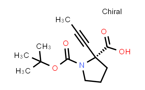 (R)-1-(tert-Butoxycarbonyl)-2-(prop-1-yn-1-yl)pyrrolidine-2-carboxylic acid