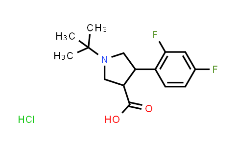 1-(tert-Butyl)-4-(2,4-difluorophenyl)pyrrolidine-3-carboxylic acid hydrochloride