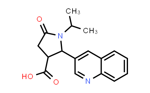 1-Isopropyl-5-oxo-2-(quinolin-3-yl)pyrrolidine-3-carboxylic acid