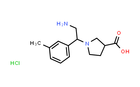 1-(2-Amino-1-(m-tolyl)ethyl)pyrrolidine-3-carboxylic acid hydrochloride