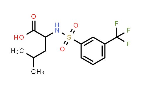 4-Methyl-2-(3-(trifluoromethyl)phenylsulfonamido)pentanoic acid