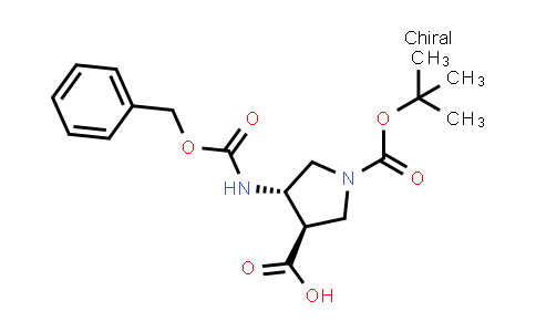 (3R,4S)-4-(((Benzyloxy)carbonyl)amino)-1-(tert-butoxycarbonyl)pyrrolidine-3-carboxylic acid