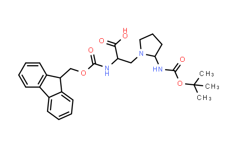 2-((((9H-Fluoren-9-yl)methoxy)carbonyl)amino)-3-(2-((tert-butoxycarbonyl)amino)pyrrolidin-1-yl)propanoic acid