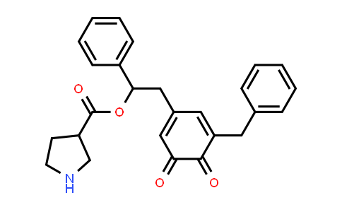 2-(5-Benzyl-3,4-dioxocyclohexa-1,5-dien-1-yl)-1-phenylethyl pyrrolidine-3-carboxylate