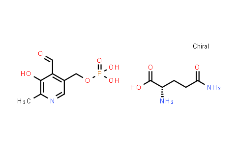 (S)-2,5-Diamino-5-oxopentanoic acid compound with (4-formyl-5-hydroxy-6-methylpyridin-3-yl)methyl dihydrogen phosphate (1:1)
