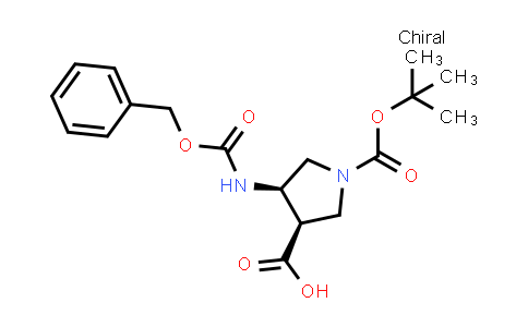 (3R,4R)-4-(((Benzyloxy)carbonyl)amino)-1-(tert-butoxycarbonyl)pyrrolidine-3-carboxylic acid