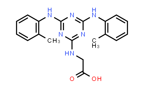 2-((4,6-Bis(o-tolylamino)-1,3,5-triazin-2-yl)amino)acetic acid