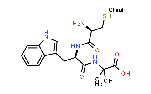 2-((R)-2-((R)-2-Amino-3-mercaptopropanamido)-3-(1H-indol-3-yl)propanamido)-2-methylpropanoic acid