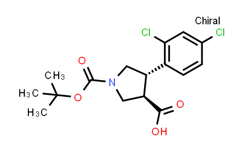 (3R,4S)-rel-1-(tert-Butoxycarbonyl)-4-(2,4-dichlorophenyl)pyrrolidine-3-carboxylic acid