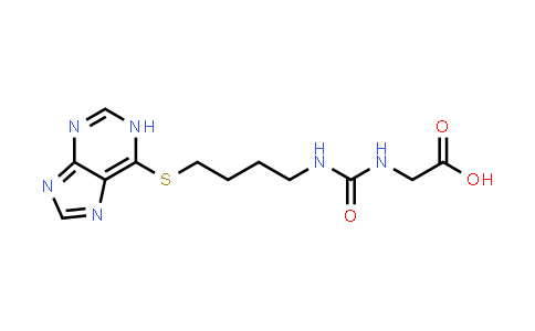 2-(3-(4-((1H-Purin-6-yl)thio)butyl)ureido)acetic acid