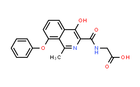 2-(4-Hydroxy-1-methyl-8-phenoxyisoquinoline-3-carboxamido)acetic acid