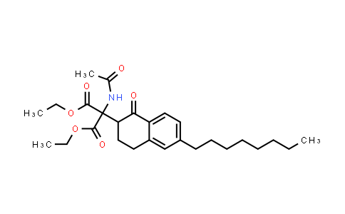 Diethyl 2-acetamido-2-(6-octyl-1-oxo-1,2,3,4-tetrahydronaphthalen-2-yl)malonate